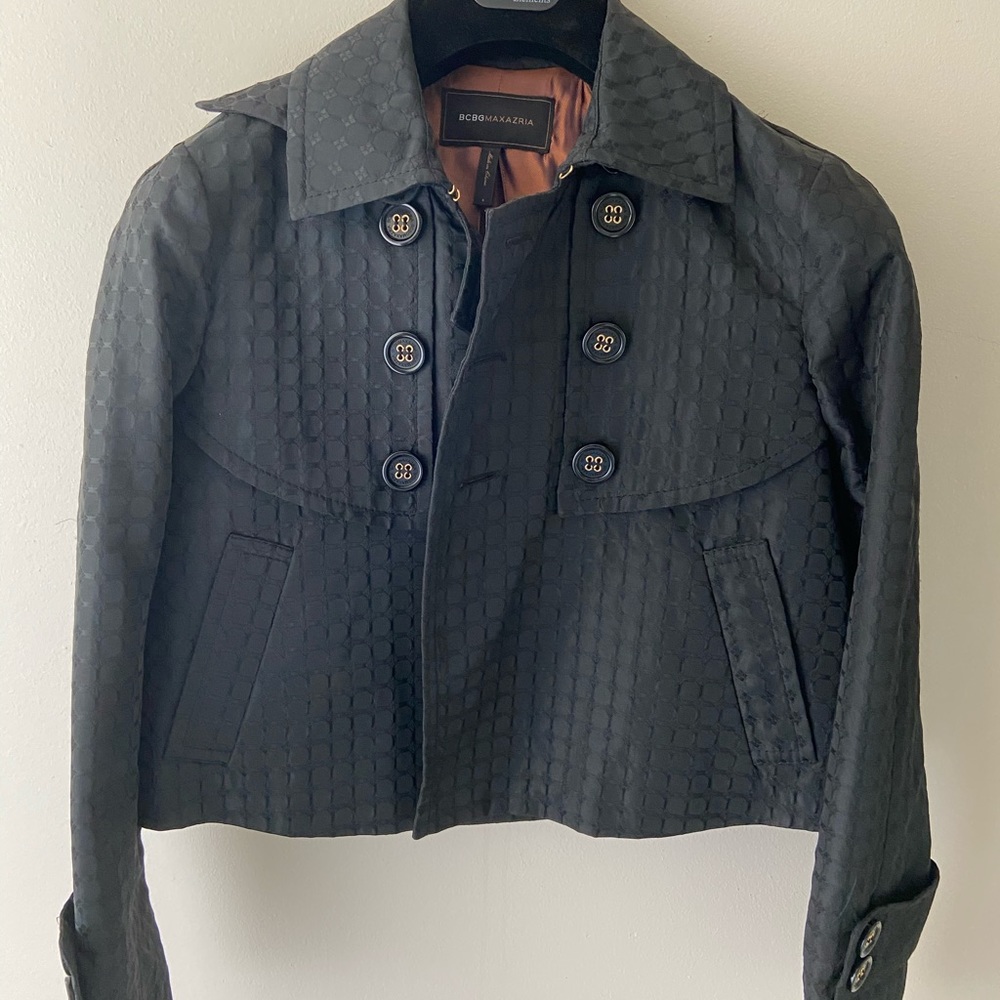 BCBG Maxazria Black cape jacket S